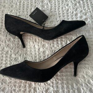 Zara Zapato Heels, Black Suede, Women's Size 40 / 9, M Width, NEW in Box
